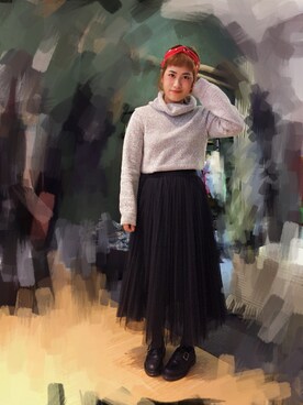 「アイテム（ブーティ）」を使った、初九さん（レディース・155cm・20代）の秋コーディネート