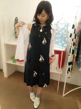 「monikoto（モニコト ）のアイテム」を使った、KIKOさん（レディース・159cm）の夏コーディネート