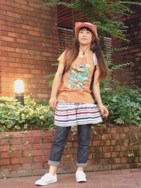 「Clef（クレ）のアイテム」を使った、1000birdさん（レディース・156cm）の夏コーディネート