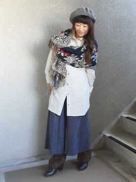 「axes femme（アクシーズファム）のアイテム（ブーティ）」を使った、1000birdさん（レディース・156cm）の秋コーディネート