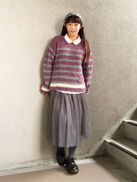 「Dr. Martens（ドクターマーチン）のDr.Martens (ドクターマーチン)/1461 3EYE GIBSON SHOES（その他シューズ）」を使った、1000birdさん（レディース・156cm）の冬コーディネート