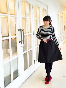 「tocco（トッコ）のアイテム（ニット/セーター）」を使った、1000birdさん（レディース・156cm）の冬コーディネート