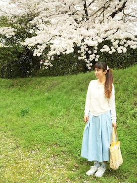 「wear的お花見祭り」｜1000birdさん（レディース・156cm）の春コーディネート