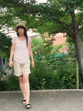 「sesame（セサミ）のアイテム（帽子）」を使った、1000birdさん（レディース・156cm）の夏コーディネート
