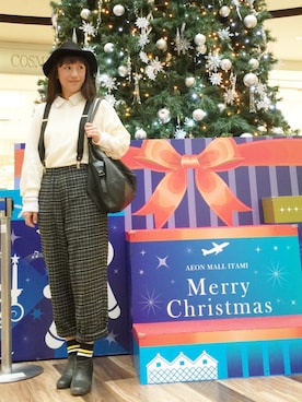 「axes femme（アクシーズファム）のアイテム（ブーティ）」を使った、1000birdさん（レディース・155cm）の冬コーディネート
