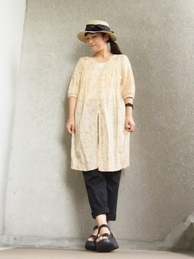 「sesame（セサミ）のアイテム（帽子）」を使った、1000birdさん（レディース・156cm）の夏コーディネート