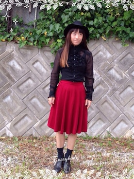「axes femme（アクシーズファム）のアイテム（ブーティ）」を使った、1000birdさん（レディース・156cm）の秋コーディネート