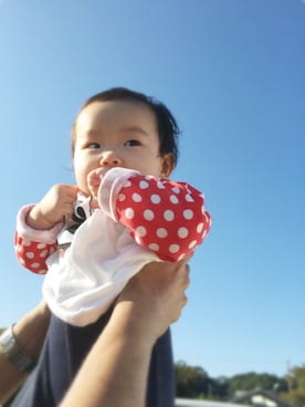 「青空」｜「アイテム（その他）」を使った、Rii♡さん（キッズ・60cm）の秋コーディネート