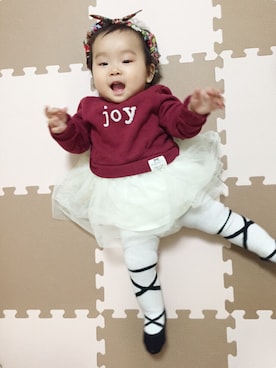 「5（ファイブ）のアイテム（その他）」を使った、Rii♡さん（キッズ・70cm）の秋コーディネート