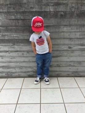 「フェリシモキッズ（フェリシモキッズ）のアイテム（パンツ）」を使った、y-&akさん（キッズ・110cm）の夏コーディネート