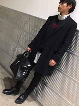 「JOHN LAWRENCE SULLIVAN（ジョンローレンスサリバン）のアイテム（スウェット）」を使った、yuppponさん（メンズ・168cm）の冬コーディネート