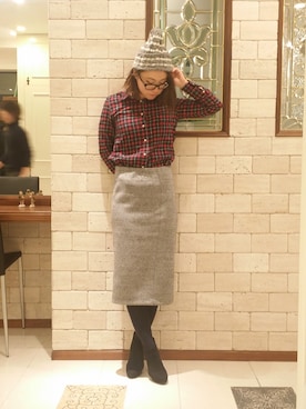 「Rodeo Crowns（ロデオクラウンズ）のアイテム（ニットキャップ/ビーニー）」を使った、Shimizu Nagisaさん（メンズ・160cm）の春コーディネート