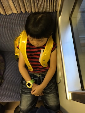 「abcd（ナシ）のアイテム（バックパック/リュック）」を使った、明日の☆miwaさん（キッズ・110cm）の春コーディネート