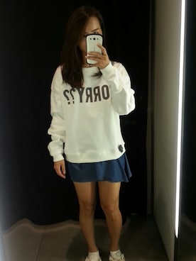 「アイテム（デニムスカート）」を使った、sysy51さん（レディース・160cm・100代）の秋コーディネート