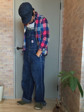 「PHATEE（ファッティー）のアイテム（帽子）」を使った、あだばなさん（メンズ・165cm）の秋コーディネート