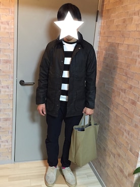 「アニエスベー」｜「アイテム（その他アウター）」を使った、あだばなさん（メンズ・165cm）の冬コーディネート