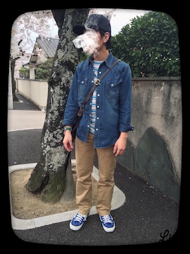 「DULUTH PACK（ダルースパック）のアイテム」を使った、あだばなさん（メンズ・165cm）の春コーディネート