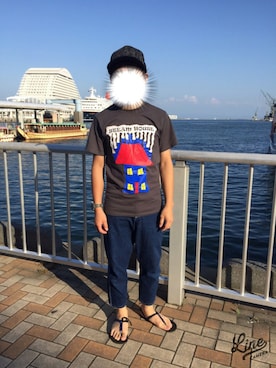 「POINTER BRAND（ポインターブランド）のアイテム（パンツ）」を使った、あだばなさん（メンズ・165cm）の夏コーディネート