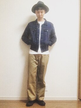 「N.HOOLYWOOD（N.ハリウッド）のアイテム（チノパンツ）」を使った、MICHYさん（メンズ・178cm）の春コーディネート