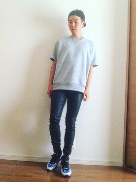 「PIGALLE(ピガール)のアイテム(帽子)」を使った、MICHYさん(メンズ・178cm)の夏コーディネート