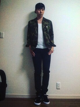 「PIGALLE(ピガール)のアイテム(帽子)」を使った、MICHYさん(メンズ・178cm)の夏コーディネート