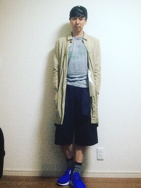 「PIGALLE(ピガール)のアイテム(帽子)」を使った、MICHYさん(メンズ・178cm)の夏コーディネート