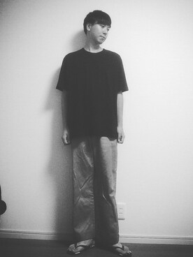「N.HOOLYWOOD（N.ハリウッド）のアイテム（チノパンツ）」を使った、MICHYさん（メンズ・178cm）の秋コーディネート