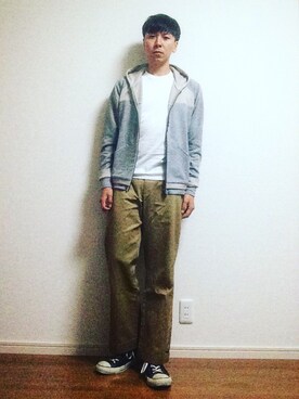 「N.HOOLYWOOD（N.ハリウッド）のアイテム（チノパンツ）」を使った、MICHYさん（メンズ・178cm）の秋コーディネート