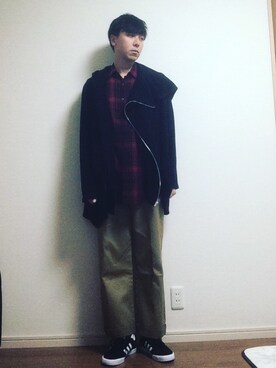 「N.HOOLYWOOD（N.ハリウッド）のアイテム（チノパンツ）」を使った、MICHYさん（メンズ・178cm）の秋コーディネート