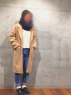 「LILY BROWN（リリーブラウン）のアイテム（チェスターコート）」を使った、CRさん（レディース・153cm）の秋コーディネート
