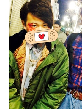 「ハロウィン」｜「アイテム（ミリタリージャケット）」を使った、KENとさん（メンズ・167cm）の秋コーディネート