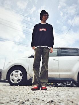 「N.HOOLYWOOD（N.ハリウッド）のアイテム（チノパンツ）」を使った、MKSKさん（メンズ・174cm）の春コーディネート