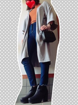 「Heather（ヘザー）のアイテム（ブーツ）」を使った、なつさん（レディース・164cm）の秋コーディネート