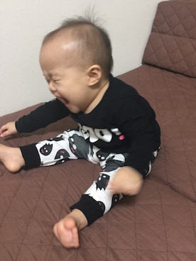 「おやすみコーデ」｜「アイテム（その他）」を使った、iroiro1130さん（キッズ・70cm）の秋コーディネート
