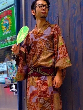 「アイテム（その他トップス、ブラウン系）」を使った、フジモンさん（メンズ・179cm）の冬コーディネート