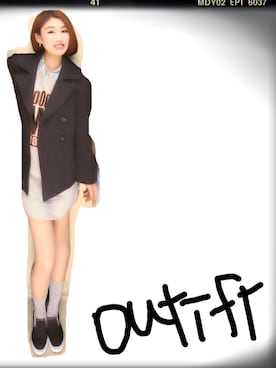 「アイテム（ピーコート）」を使った、Kana Meguroさん（レディース・161cm・10代）の春コーディネート