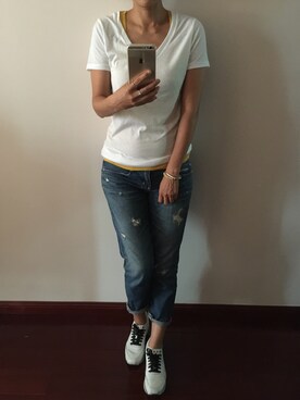 「Mossimo（モッシモ）のアイテム（トップス）」を使った、nyfashion1さん（レディース・173cm）の秋コーディネート