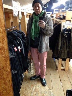 「DRIES VAN NOTEN（ドリスヴァンノッテン）のアイテム（ベスト）」を使った、麻琴さん（メンズ・172cm）の冬コーディネート