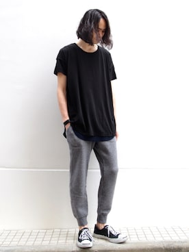 「n-s（ノース）のアイテム」を使った、オギさん（メンズ・180cm）の夏コーディネート