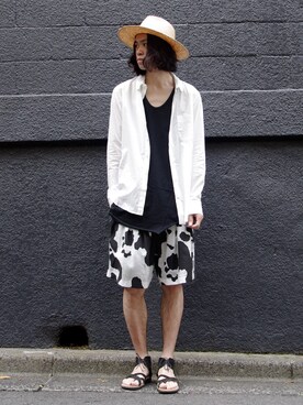 「pimpstick（ピンプスティック）のアイテム」を使った、オギさん（メンズ・180cm）の夏コーディネート