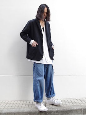 「FFIXXED STUDIOS（フィックスステュディオス）のアイテム（トップス）」を使った、オギさん（メンズ・180cm）の冬コーディネート