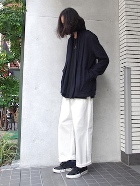 「TROVE（トローヴ）のアイテム（パンツ）」を使った、オギさん（メンズ・180cm）の秋コーディネート