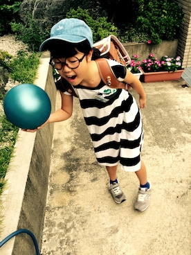 「BOOFOOWOO」｜「アイテム（ワンピース/ドレス）」を使った、himariさん（キッズ・136cm）の夏コーディネート