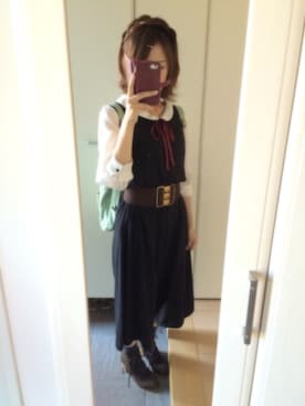 「axes femme（アクシーズファム）のアイテム（ブーティ）」を使った、り子さん（レディース・151cm）の秋コーディネート