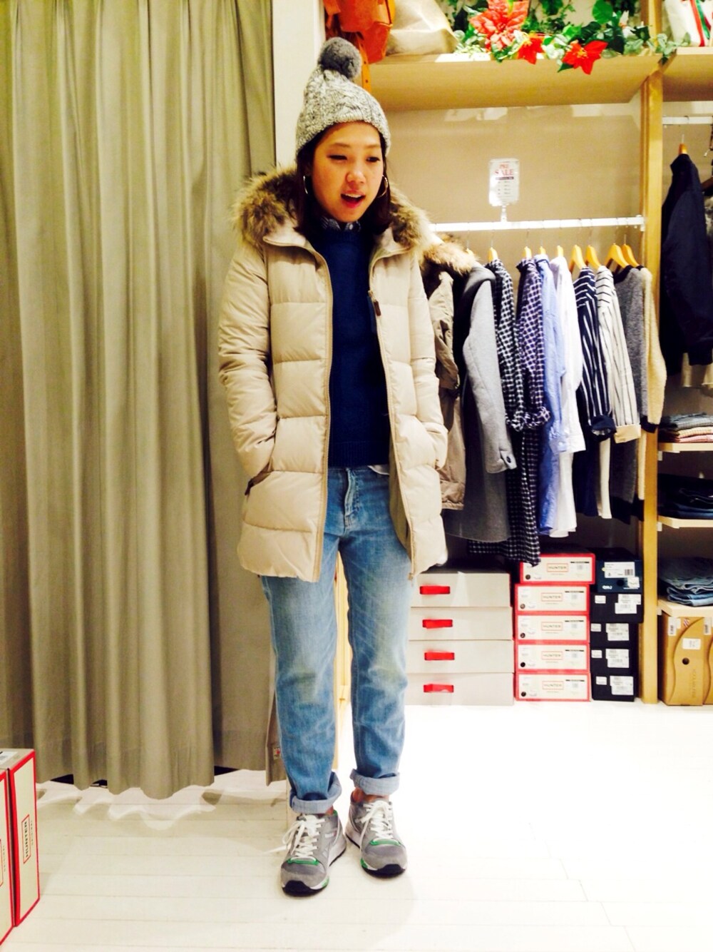 【最終値下げ】【着用回数少】Rinajour/リナジュール ダウン チャコール サイズ1 定価31，000(税抜)  Rinajourのダウンジャケット⁄コートを使った人気ファッション