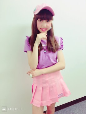 「Betty（ベティ）のアイテム（Tシャツ/カットソー、パープル系）」を使った、✰にいな☾さん（レディース・159cm）の夏コーディネート