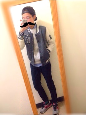 「hat」｜「アイテム（その他）」を使った、KARIさん（メンズ・155cm）の春コーディネート