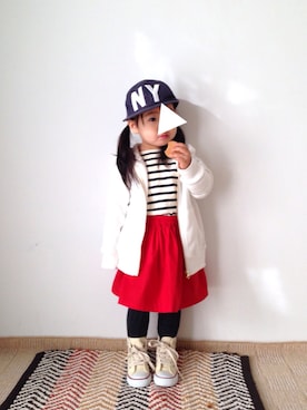 「ハンドメイド」｜teiccoさん（キッズ・90cm）の冬コーディネート