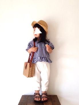 「fifth（フィフス）のアイテム（バッグ）」を使った、teiccoさん（キッズ・90cm）の春コーディネート