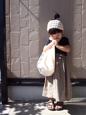 「アイテム（ヘアバンド）」を使った、teiccoさん（キッズ・90cm）の夏コーディネート